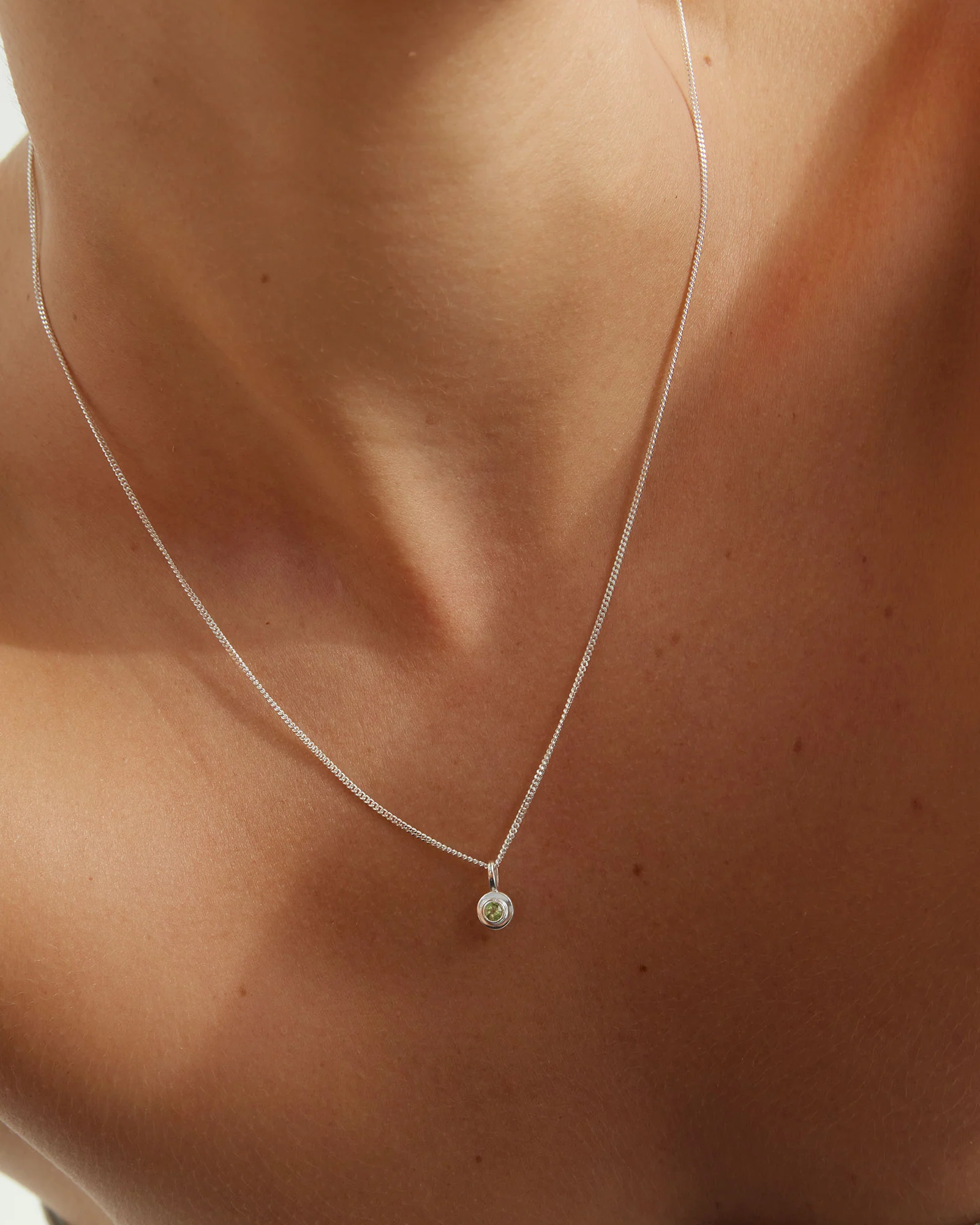 BIRTHSTONE NECKLACE (STERLING SILVER) - Image 3