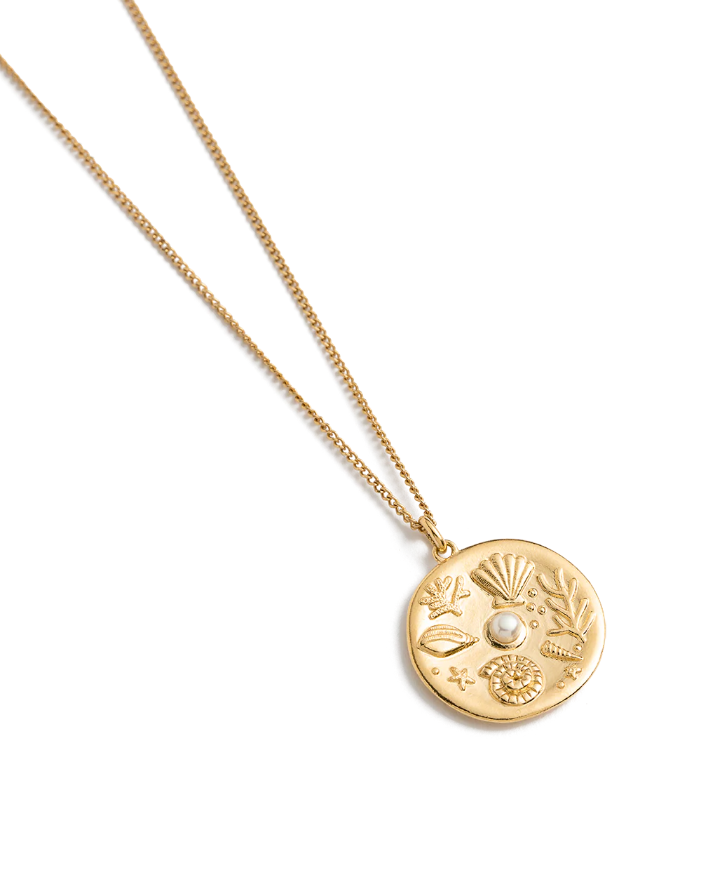 BY THE SEA COIN NECKLACE (18K GOLD VERMEIL) - Image 4