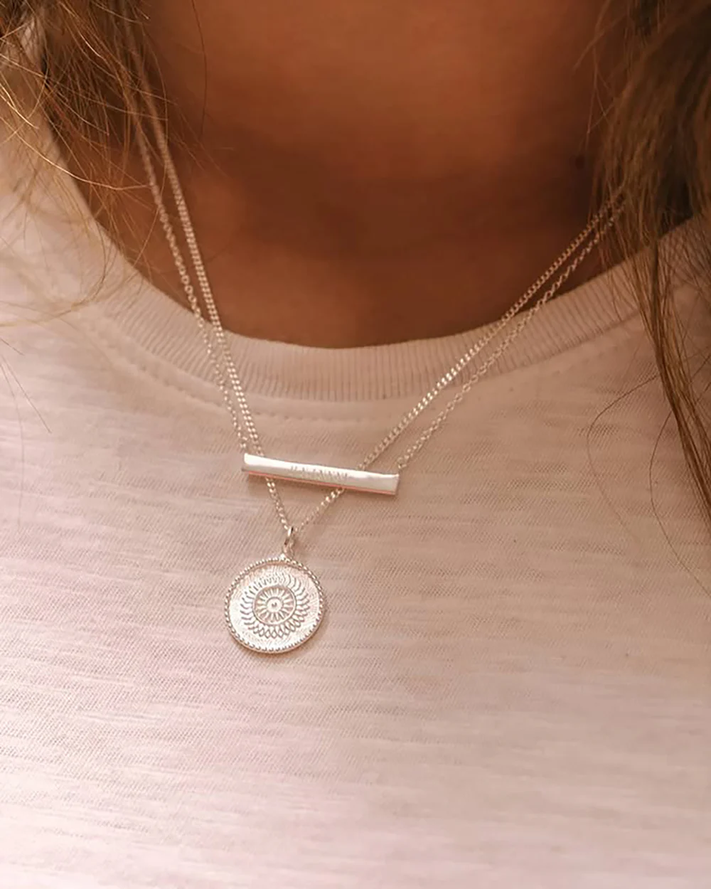 ENGRAVABLE BAR NECKLACE (STERLING SILVER) - Image 4