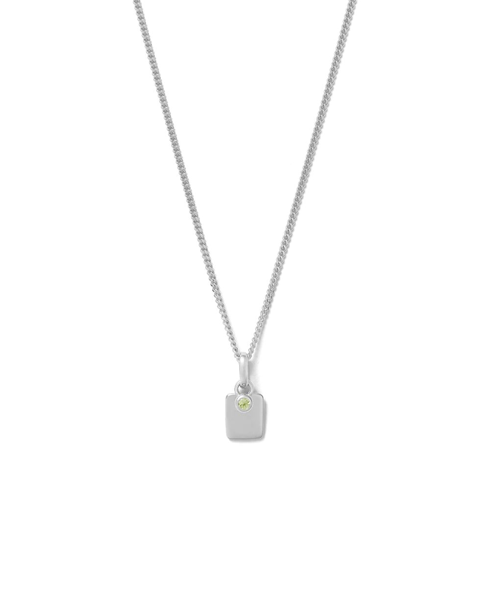 ENGRAVABLE BIRTHSTONE NECKLACE (STERLING SILVER) - Image 13