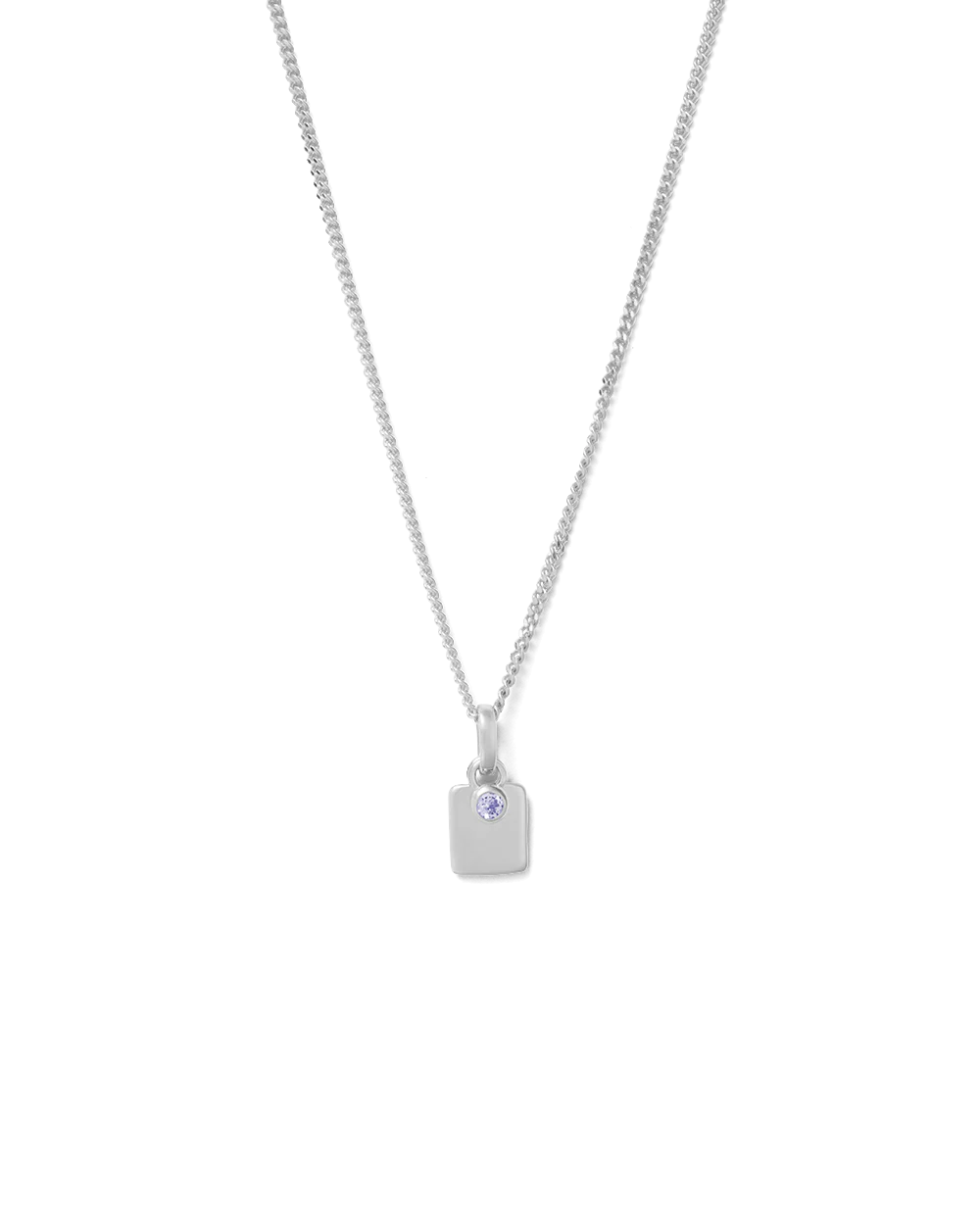 ENGRAVABLE BIRTHSTONE NECKLACE (STERLING SILVER) - Image 14