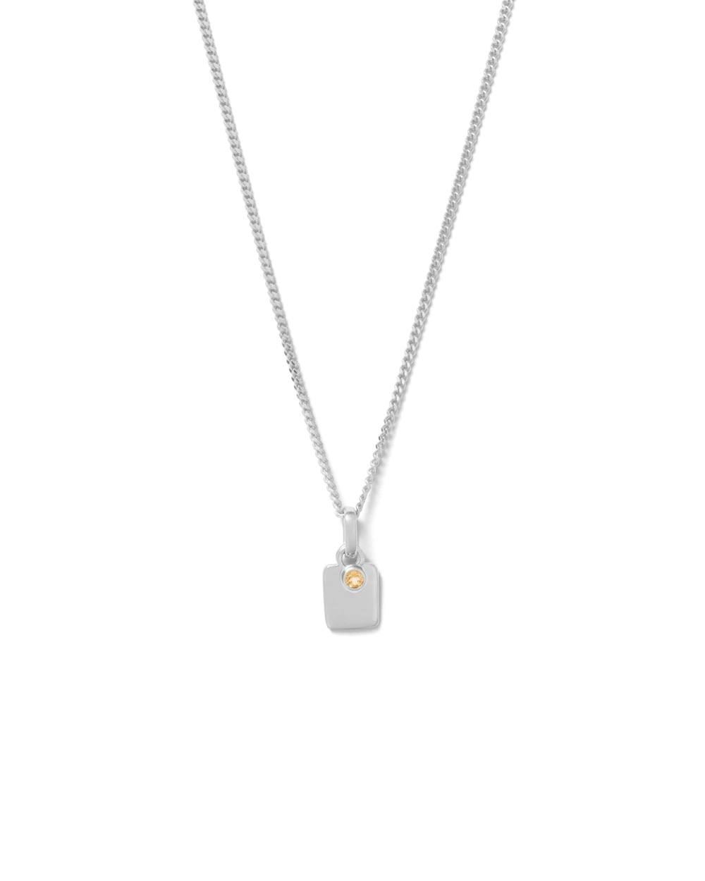 ENGRAVABLE BIRTHSTONE NECKLACE (STERLING SILVER) - Image 15