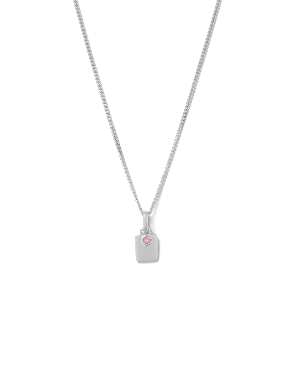 ENGRAVABLE BIRTHSTONE NECKLACE (STERLING SILVER) - Image 17