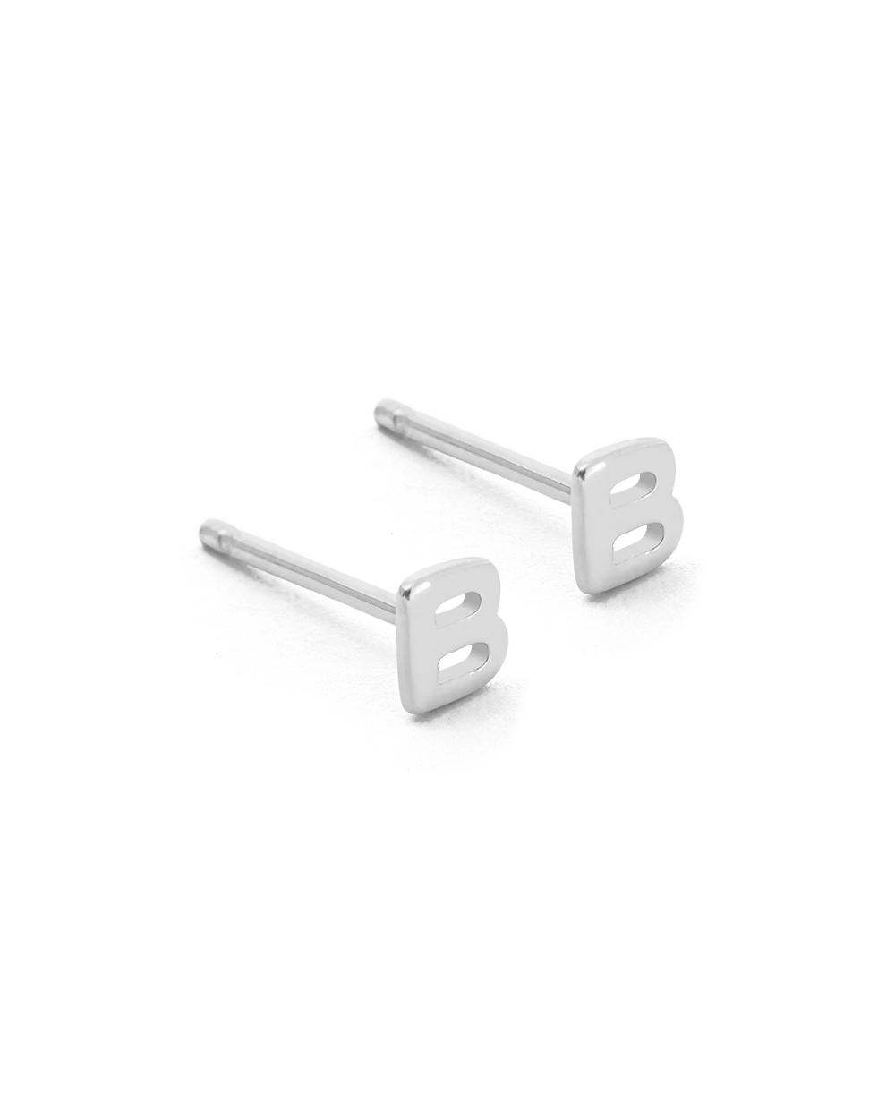 INITIAL EARRINGS (STERLING SILVER) - Image 4