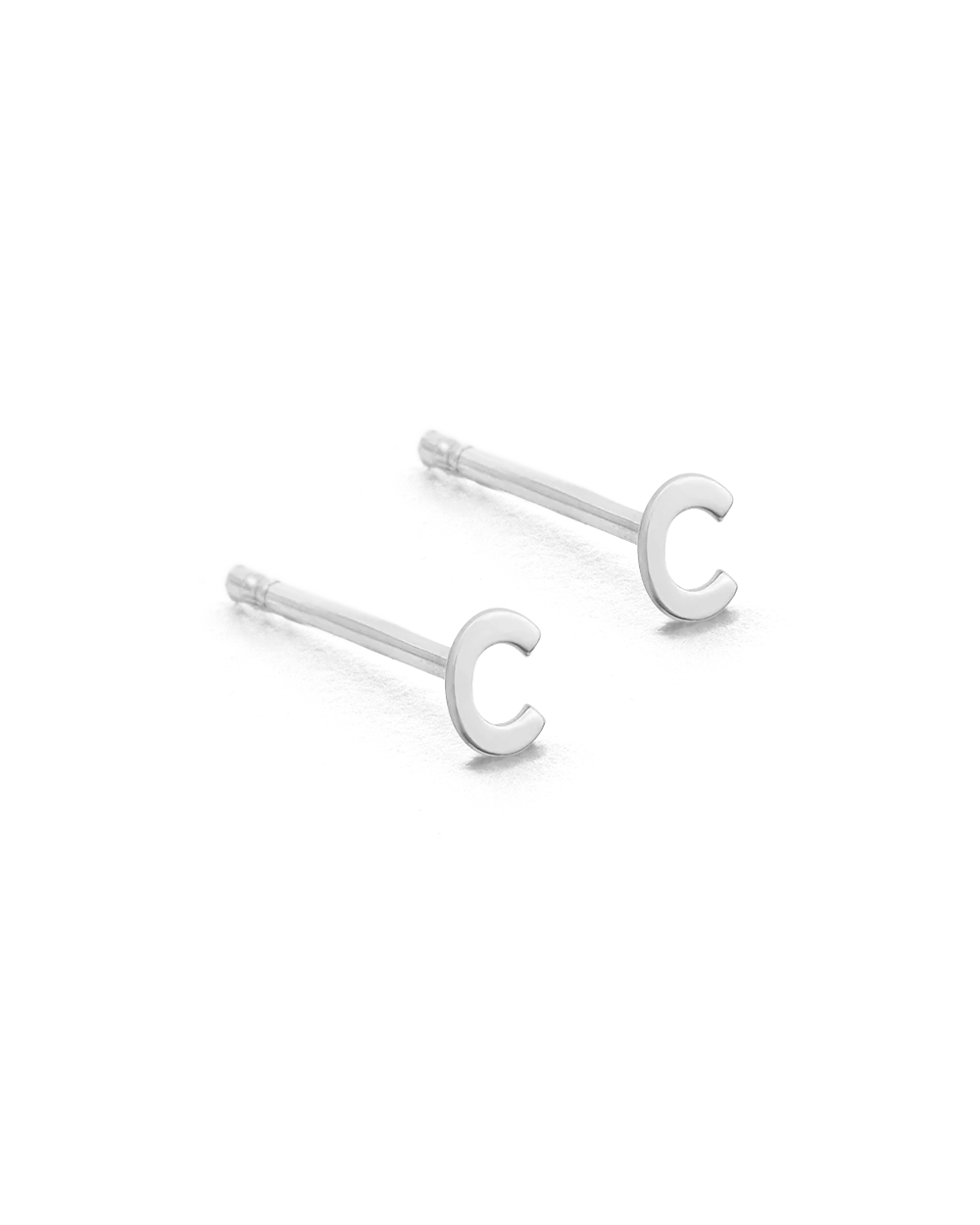 INITIAL EARRINGS (STERLING SILVER) - Image 5