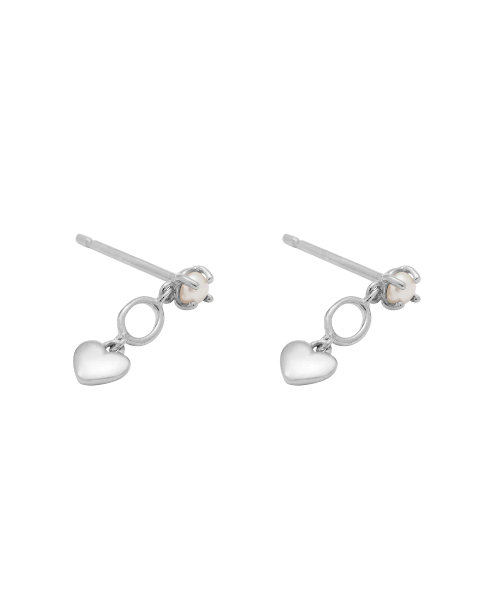 L'AMOUR HEART EARRINGS (STERLING SILVER) - Image 4