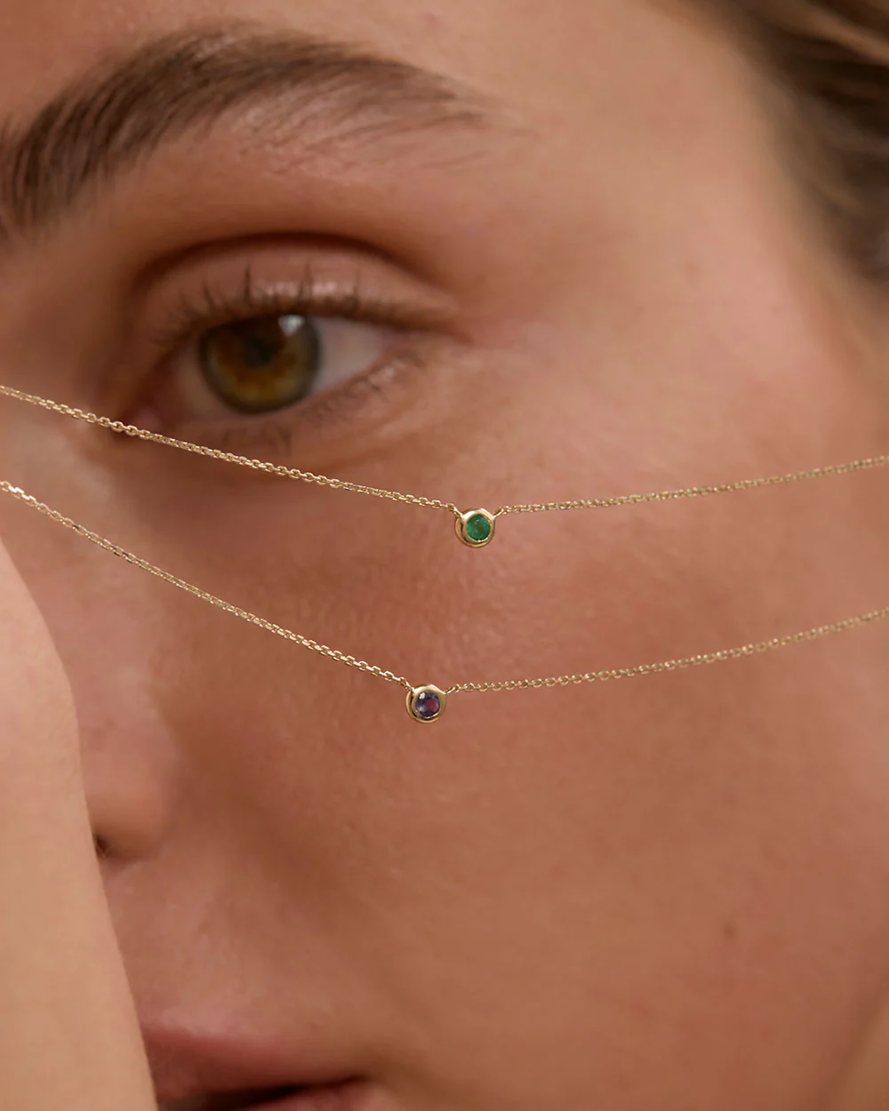 PETITE BIRTHSTONE NECKLACE (9K GOLD) - Image 3