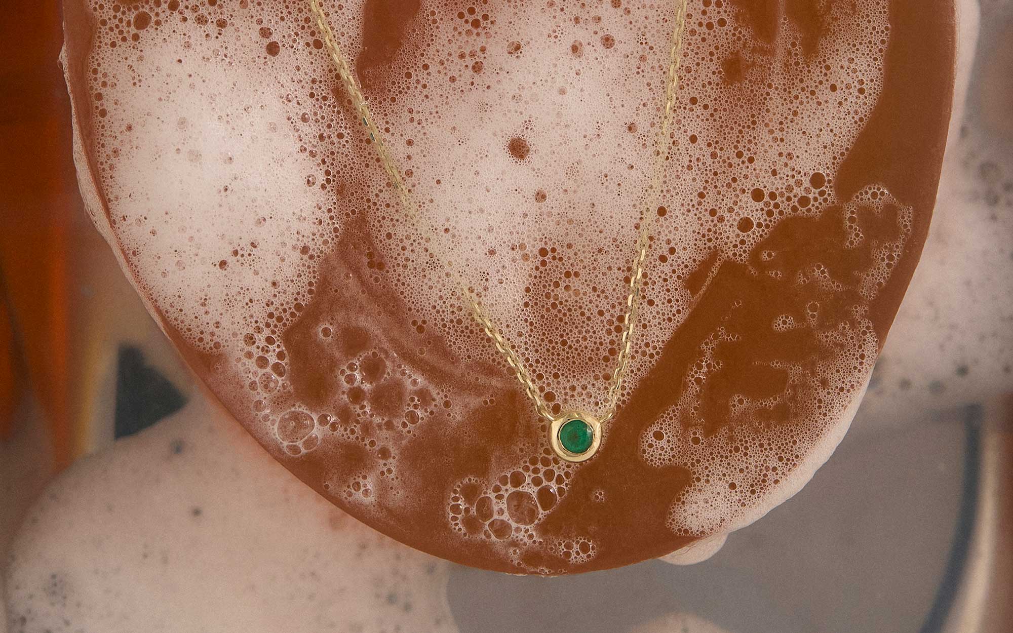 PETITE BIRTHSTONE NECKLACE (9K GOLD) - Image 5