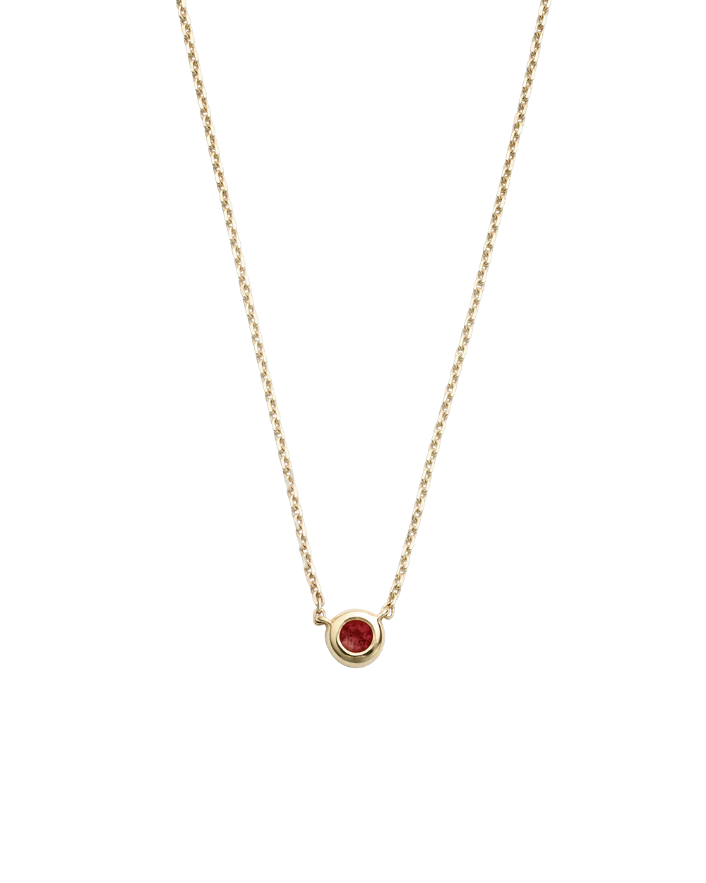 PETITE BIRTHSTONE NECKLACE (9K GOLD) - Image 8