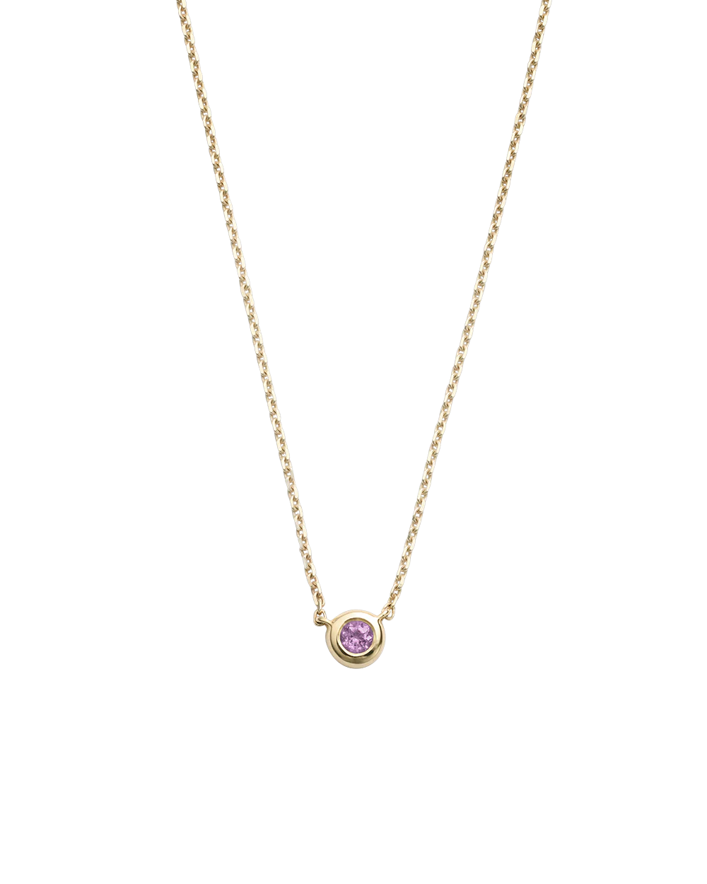 PETITE BIRTHSTONE NECKLACE (9K GOLD) - Image 9