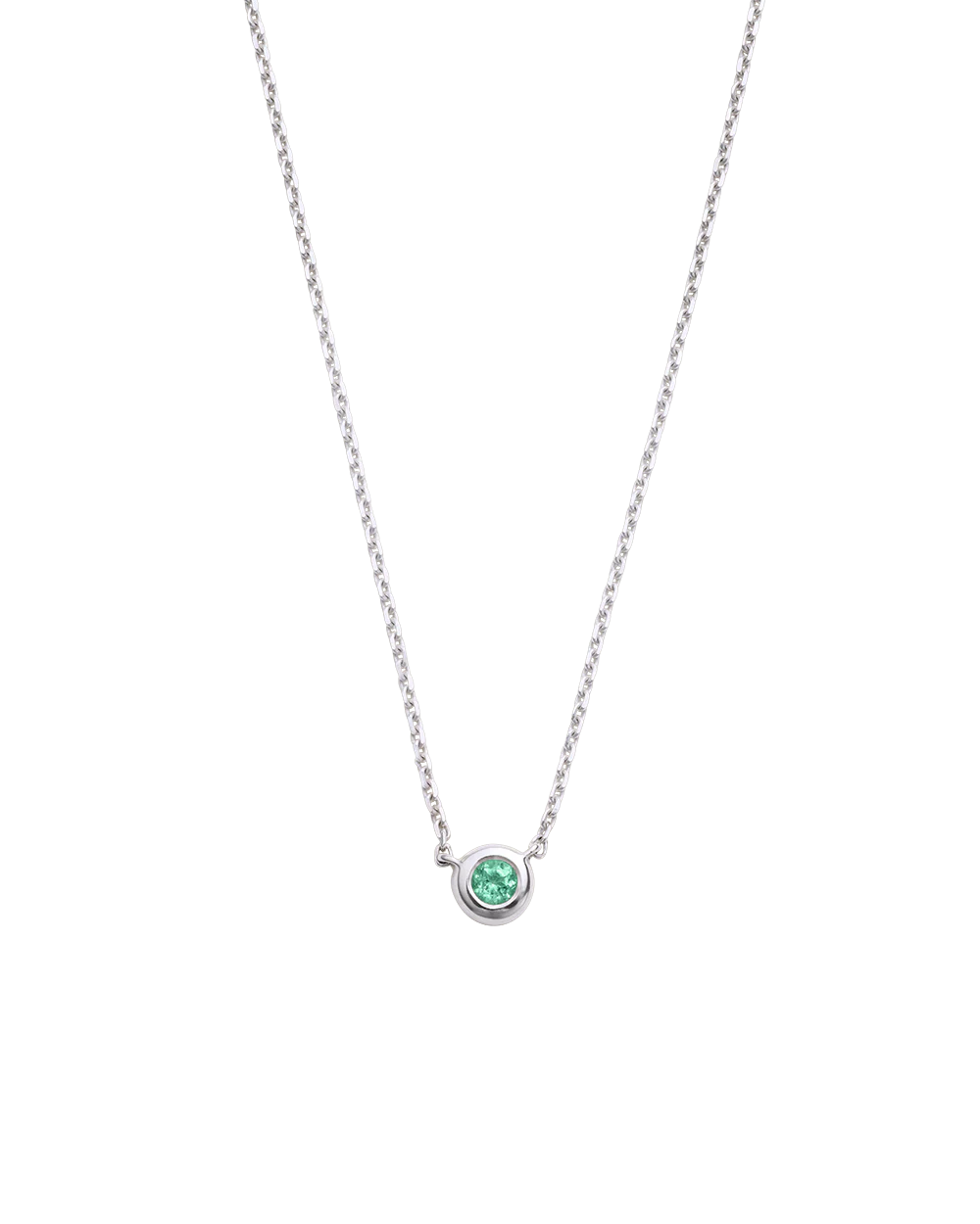 PETITE BIRTHSTONE NECKLACE (STERLING SILVER) - Image 10
