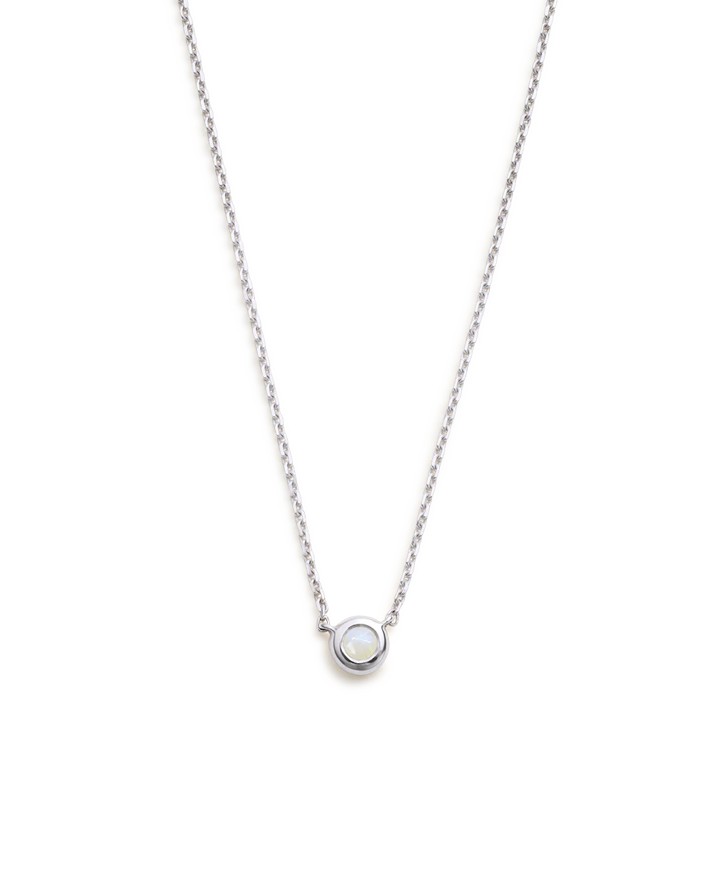 PETITE BIRTHSTONE NECKLACE (STERLING SILVER) - Image 16