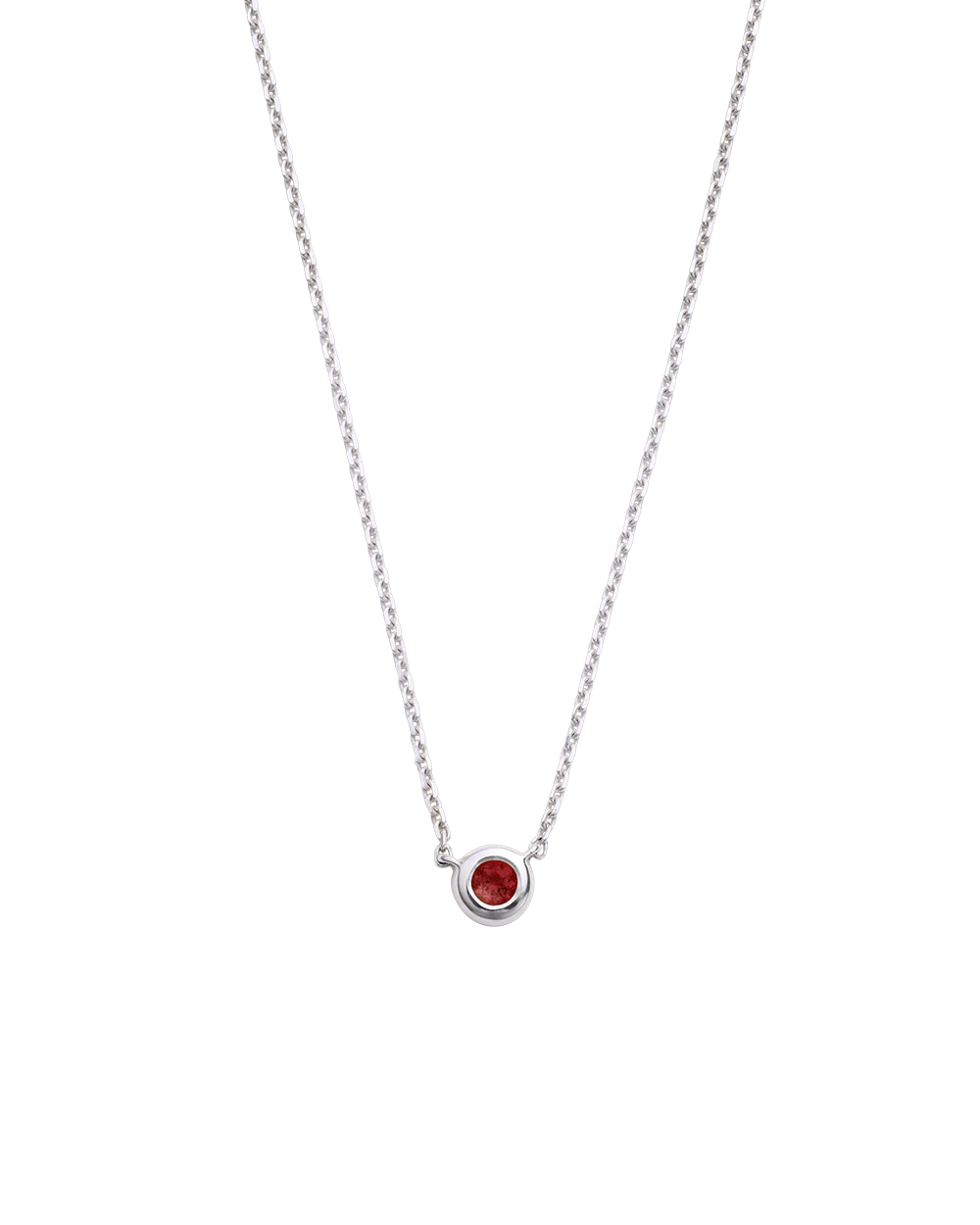 PETITE BIRTHSTONE NECKLACE (STERLING SILVER) - Image 7