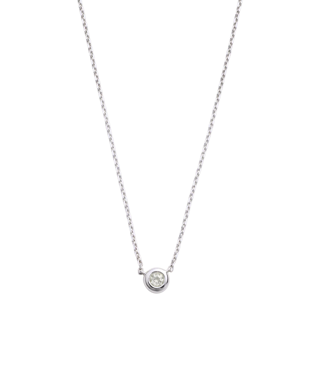 PETITE BIRTHSTONE NECKLACE (STERLING SILVER) - Image 9