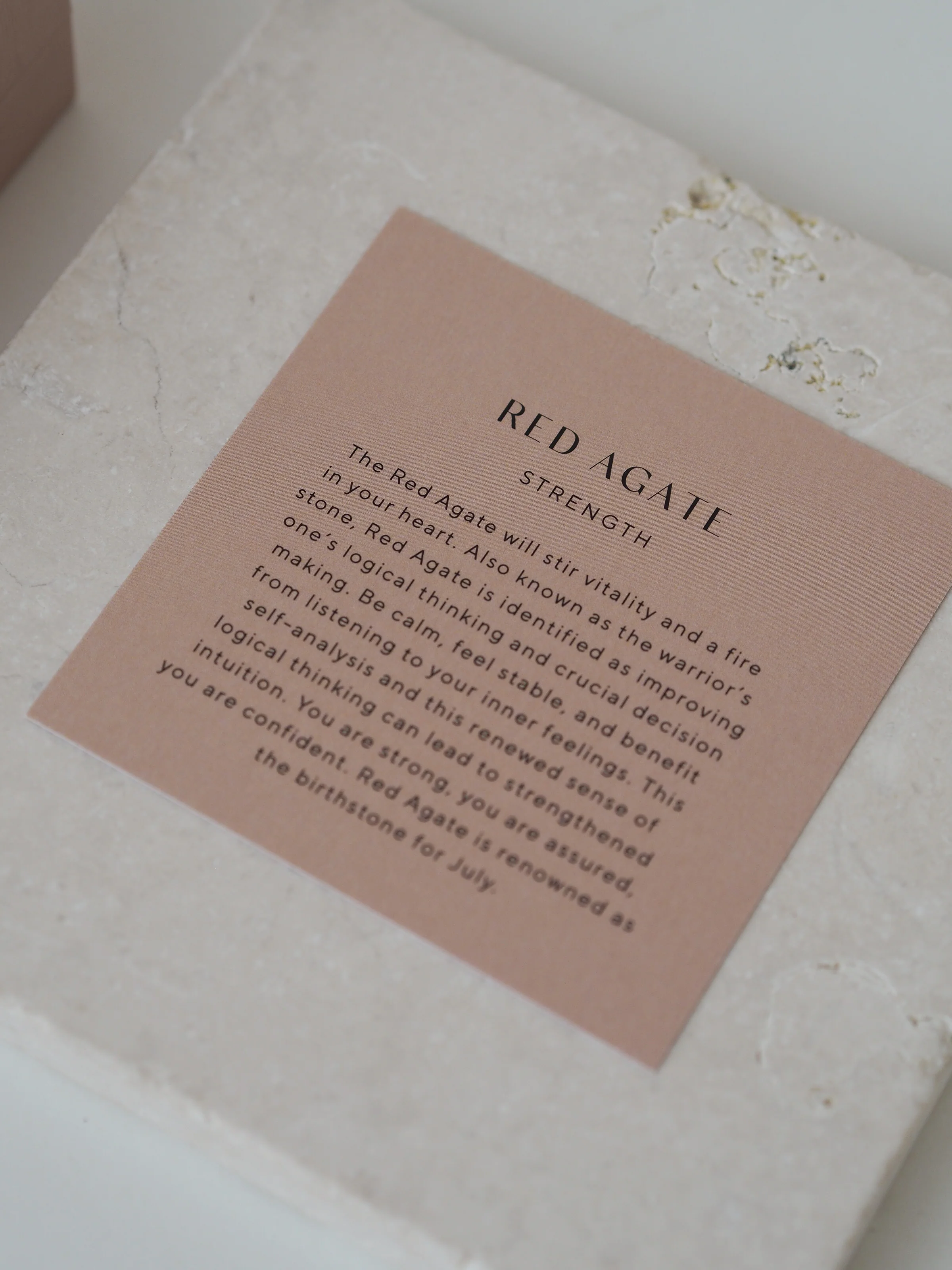 RED AGATE GEMSTONE (18K GOLD VERMEIL) - Image 6