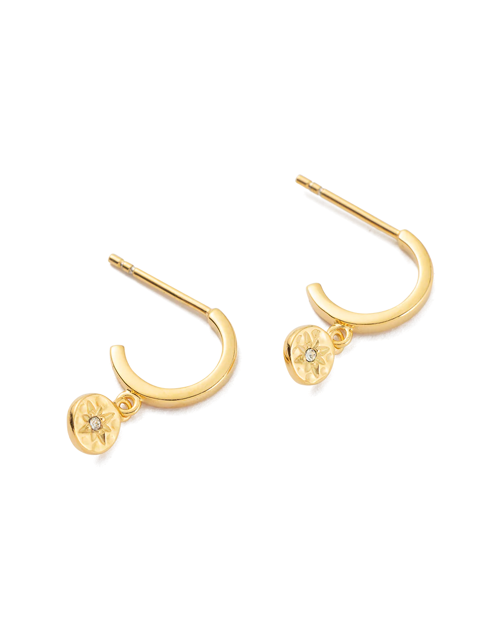 STAR COIN HOOPS (18K GOLD PLATED) - Image 4