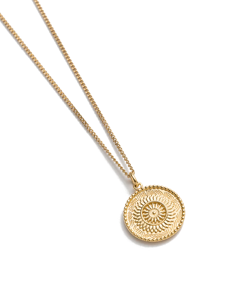 TRAVELLER COIN NECKLACE (18K GOLD VERMEIL) - Image 4